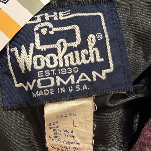 💜 V I N T A G E WOOLRICH WOMAN PURPLE PLAID JACKET - Picture 3 of 12
